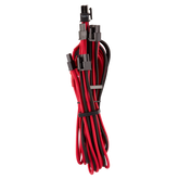 Premium Individually Sleeved PCIe Cables (Dual Connector) Type 4 Gen 4 – Red/Black